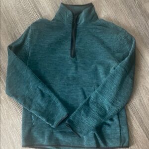 Banana Republic Men's Dark Teal Zip-Up Sweater